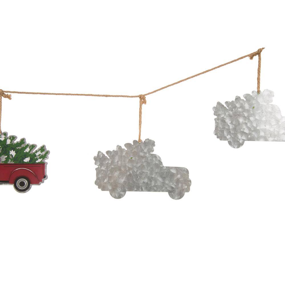 5.9 ft. L Metal Red Truck Garland - Hercitys