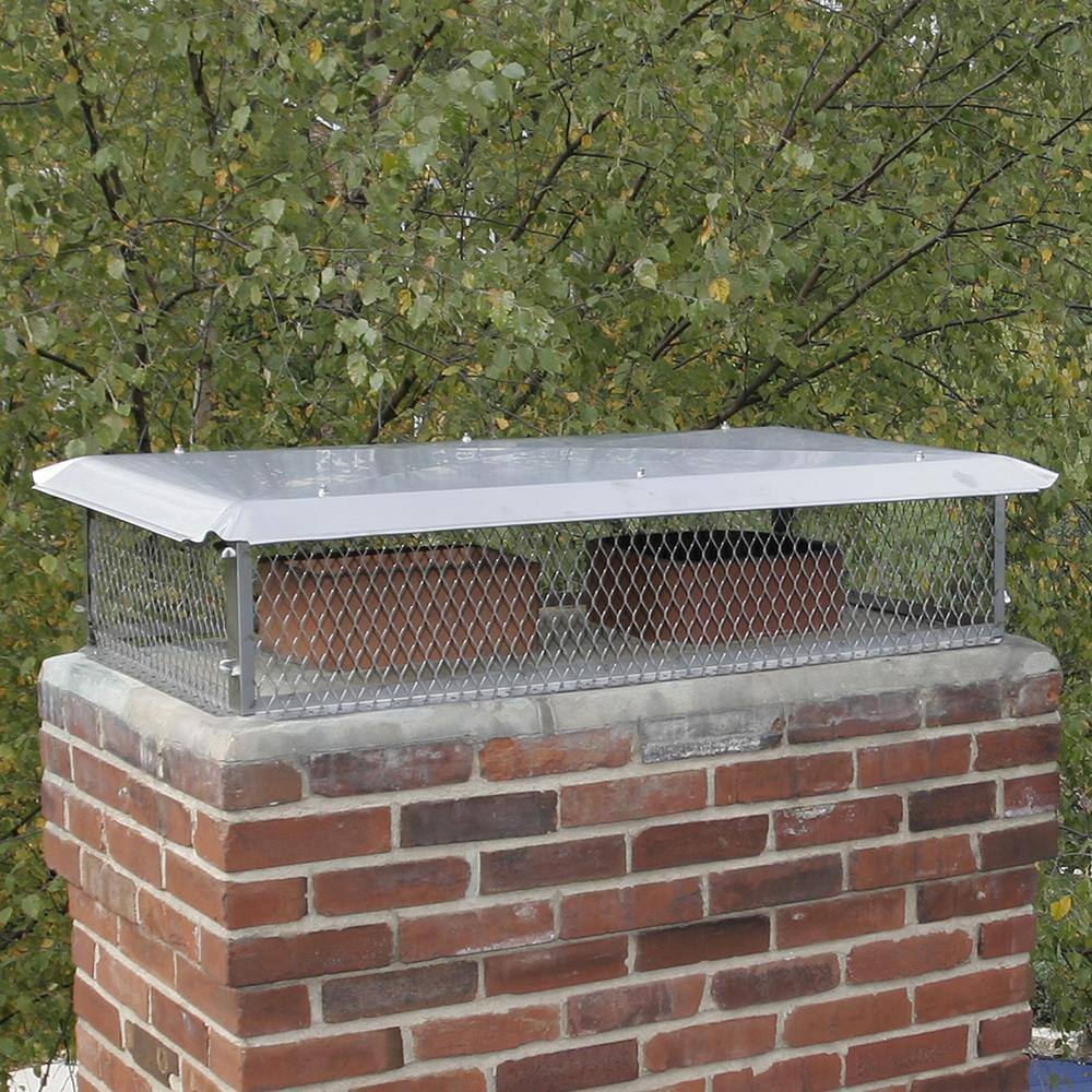 14 in. x 14 in. x 8 in. H Chimney Cap in Stainless Steel - Hercitys