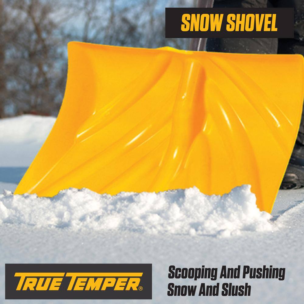 18 in. Ergonomic Mountain Mover Metal Handle Plastic Snow Shovel - Hercitys