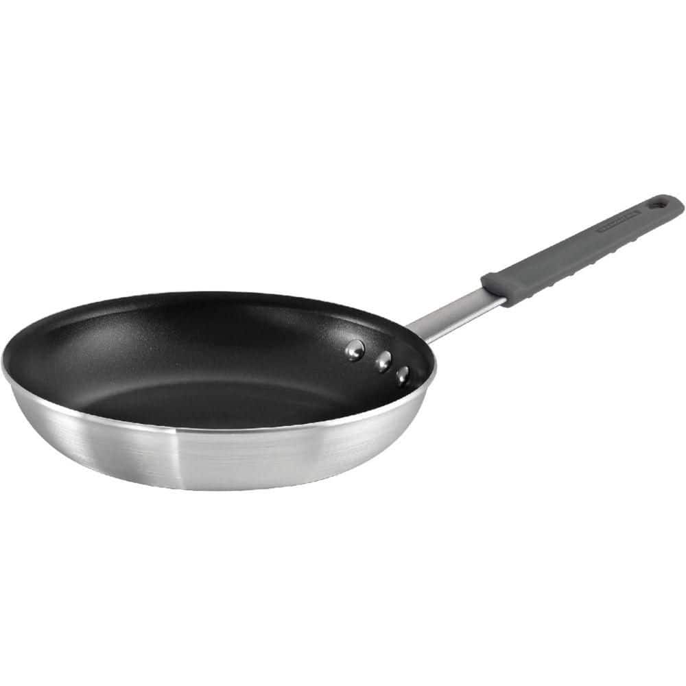 10 in. Aluminum Non Stick Skillet with Reinforced Nonstick Coating in Gray - Hercitys