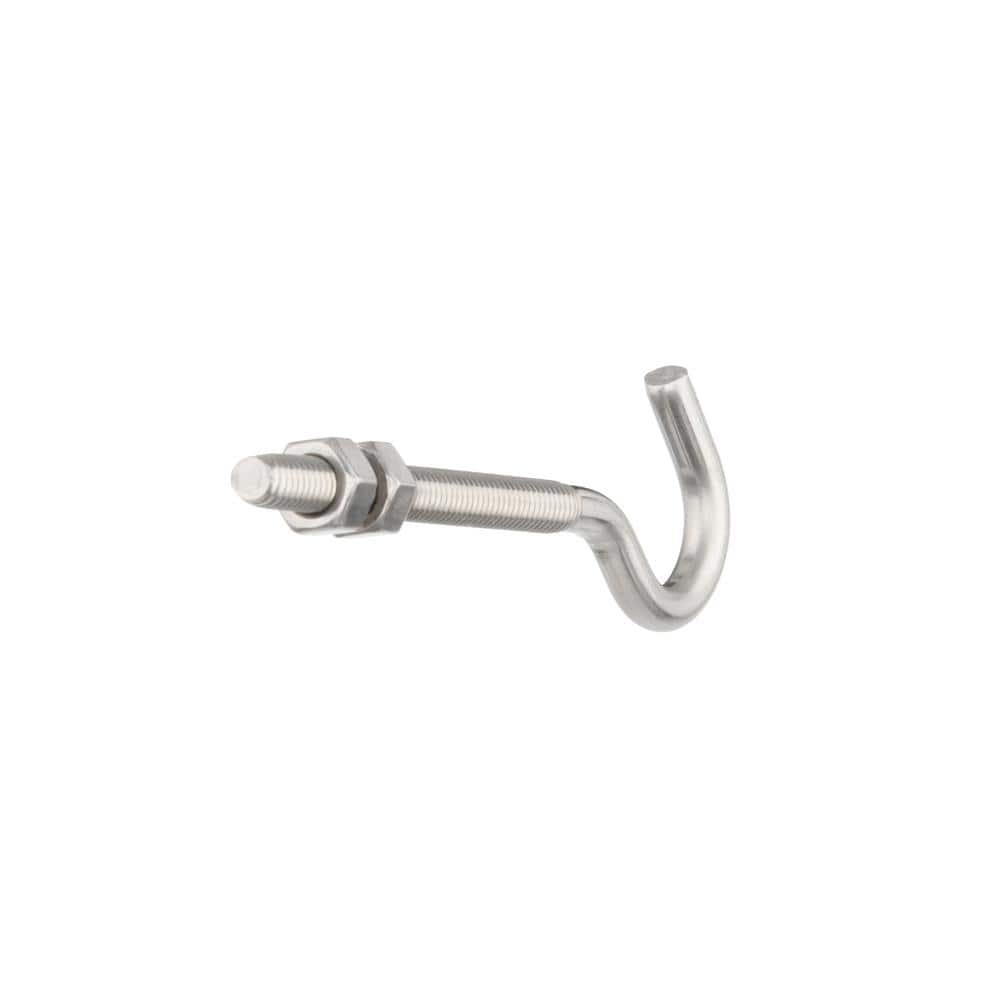 5/16 in. x 5 in. Stainless Steel Clothesline Hook Bolt with 2 Hex Nuts (5-Pack) - Hercitys
