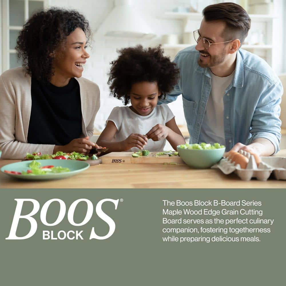 12 in. x 12 in. Round Wooden Edge Grain Cutting Board - Hercitys