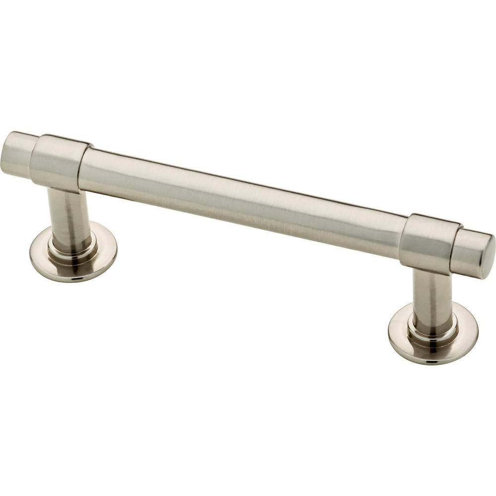 5-Pack 3 in. (76mm) Classic Cabinet Bar Pulls in Satin Nickel with Antimicrobial Properties - Hercitys