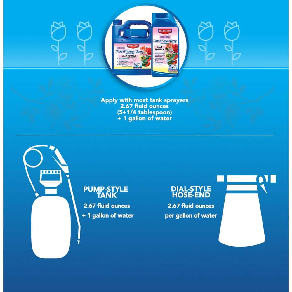 32 oz. Concentrate All-in-One Rose and Flower Spray NN - Hercitys