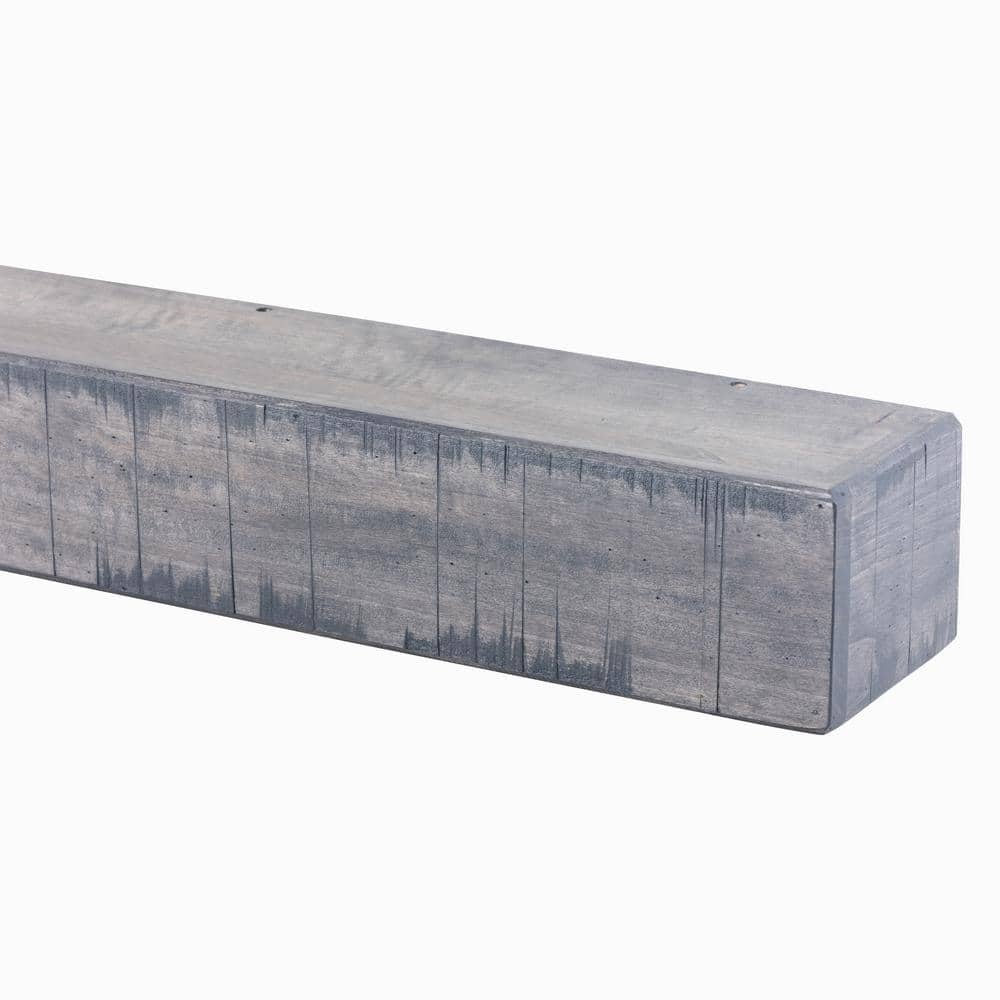48 in. Rustic Ash Gray Fireplace Shelf Mantel - Hercitys