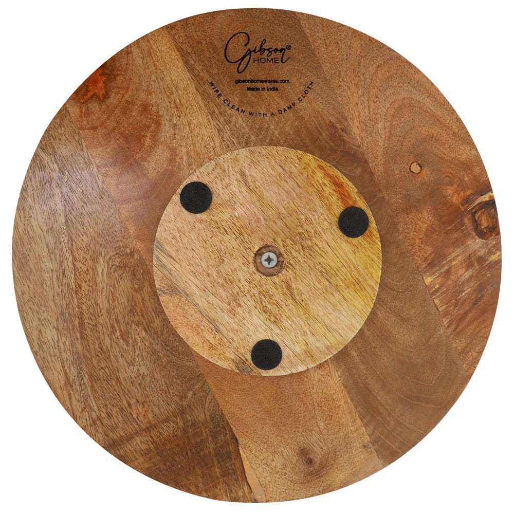 14 Inch Wood Lazy Susan Serving Board in White - Hercitys