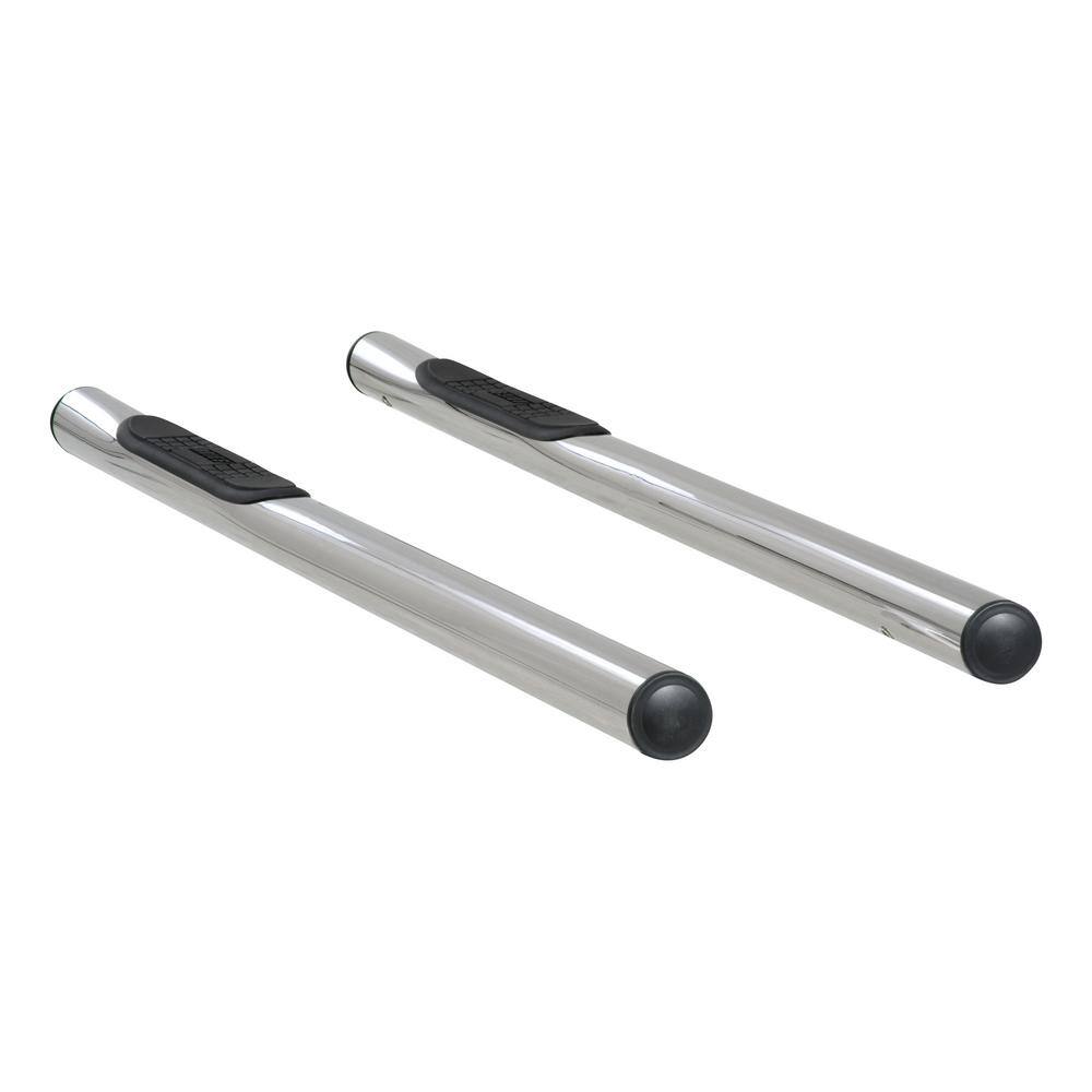 3-Inch Round Polished Stainless Steel Nerf Bars, No-Drill, Select Toyota Tacoma - Hercitys
