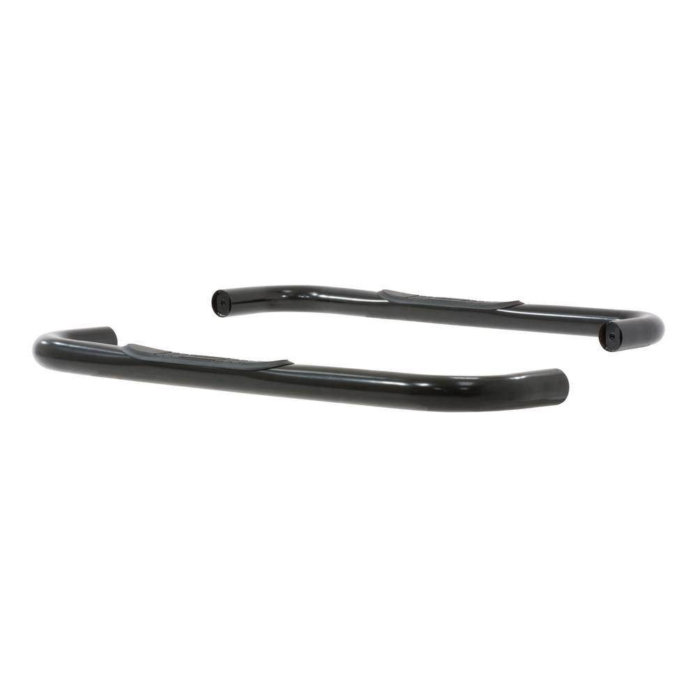 3-Inch Round Black Steel Nerf Bars, No-Drill, Select Dodge Ram 1500, 2500, 3500 - Hercitys