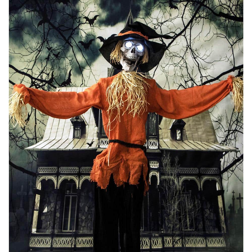 5 ft. Animatronic Skeleton Scarecrow Halloween Prop - Hercitys