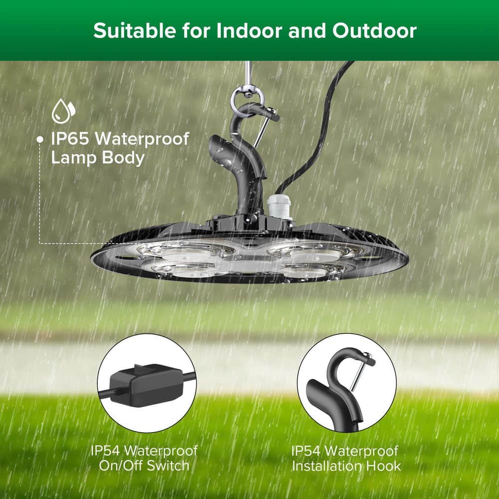 120W Black Full Spectrum 4000K Daylight LED Plant Grow Light 9,200LM High PPFD LED Plant Grow Light - Hercitys