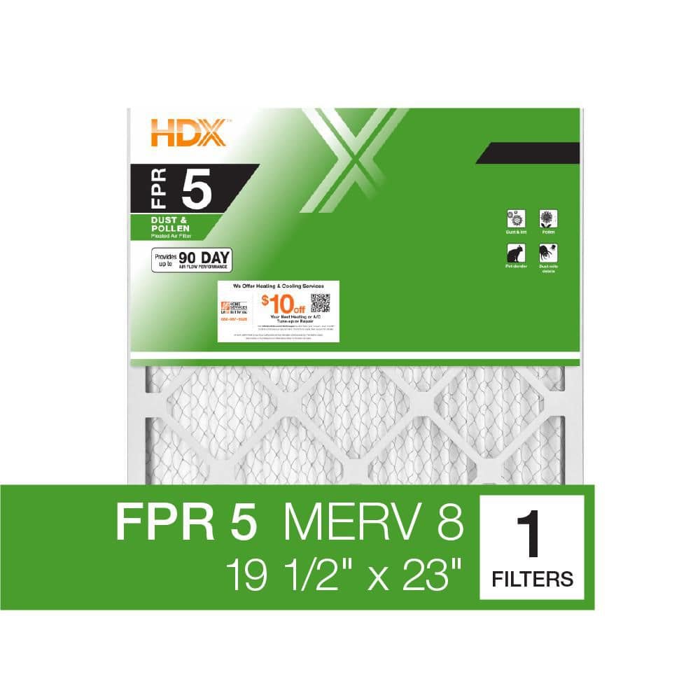 19.5 in. x 23 in. x 1 in. Standard Pleated Air Filter FPR-5, MERV-8 - Hercitys