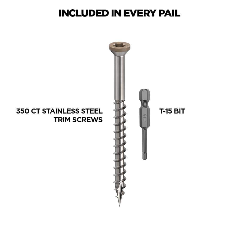 2-1/2 in. #8 316 Stainless Steel Winchester Premium Star Drive Trim Screws (350-Count) - Hercitys