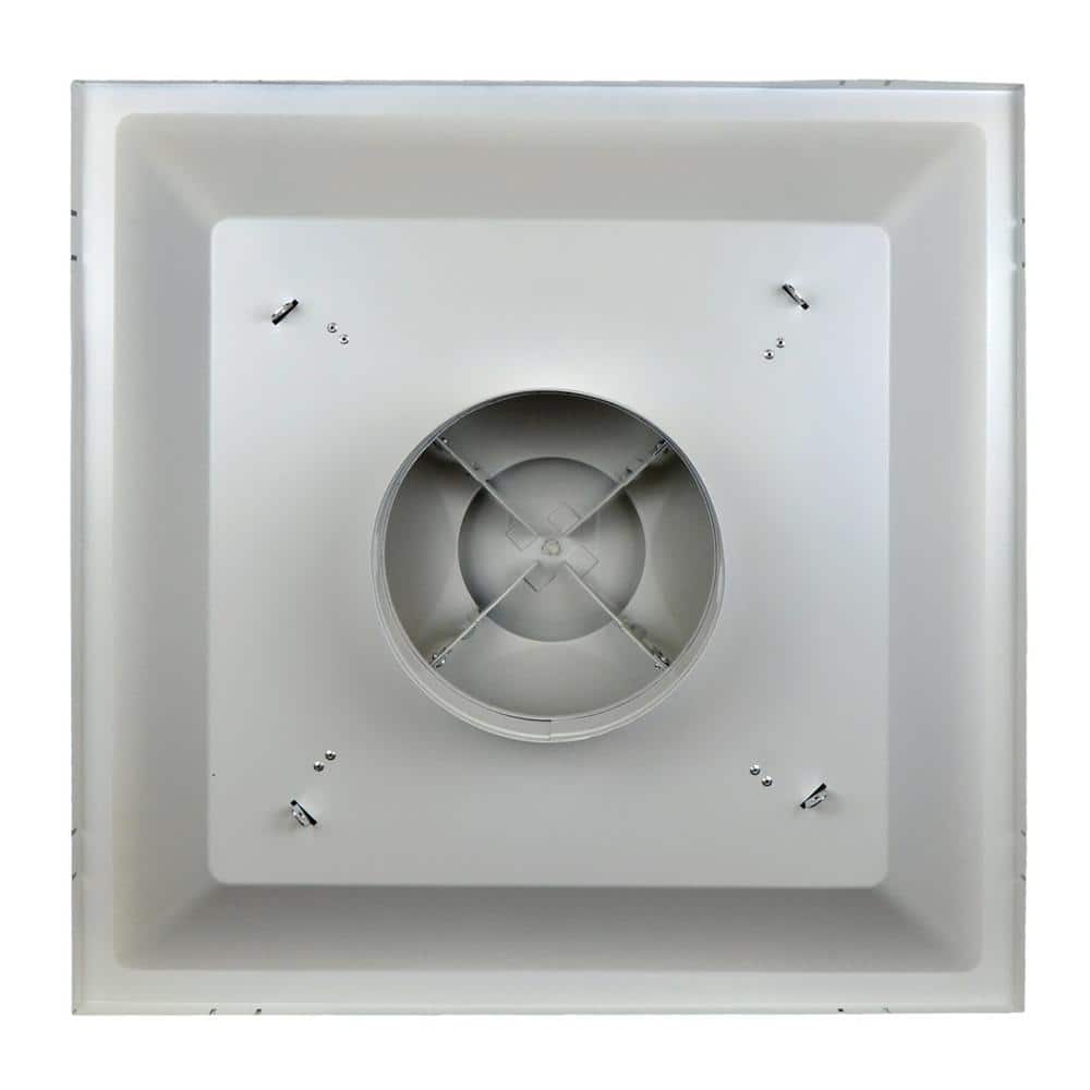 24 in. x 24 in. T-Bar Drop ceiling Lay in Supply diffuser with round 14 in. collar/neck - Hercitys