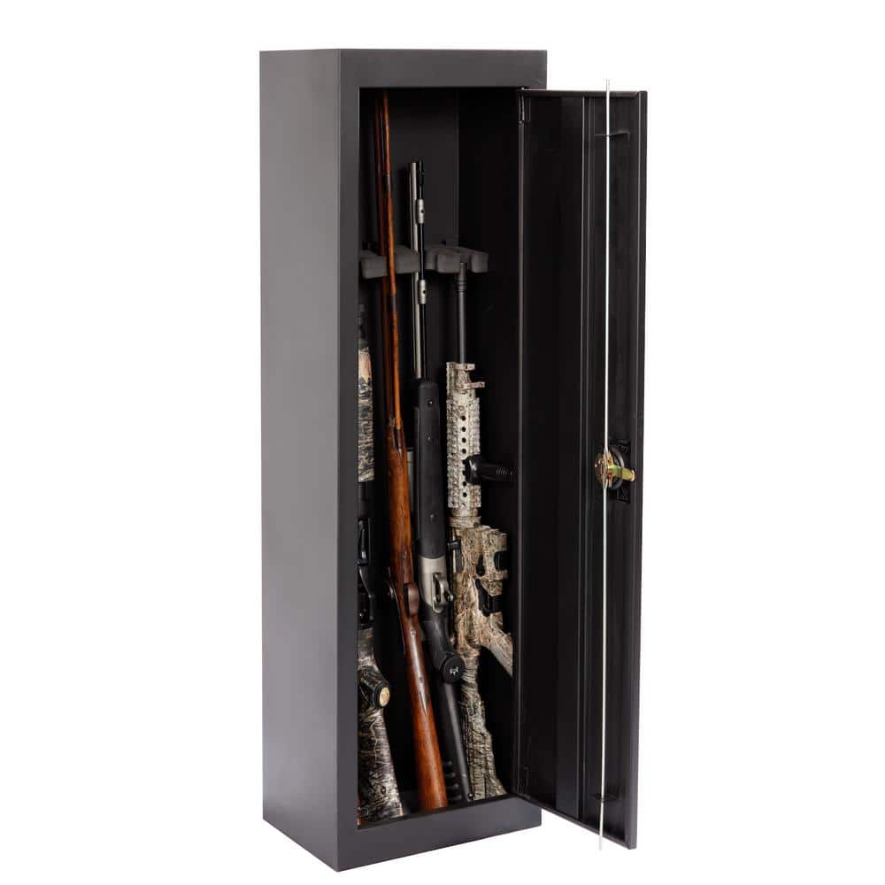 5-Gun Lockable Metal Security Gun Cabinet - Hercitys