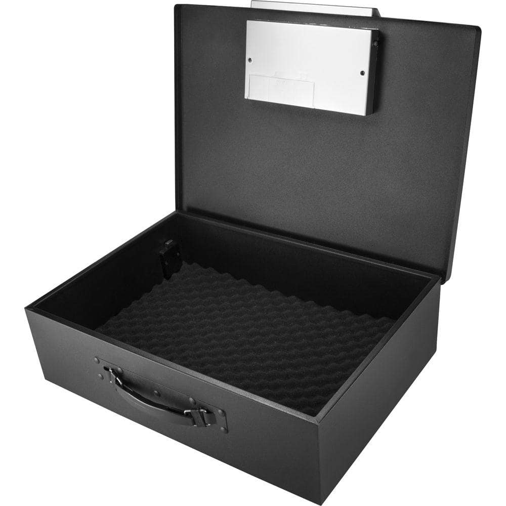 0.63 cu. ft. Steel Safe Digital Portable Keypad Lock Box, Black - Hercitys