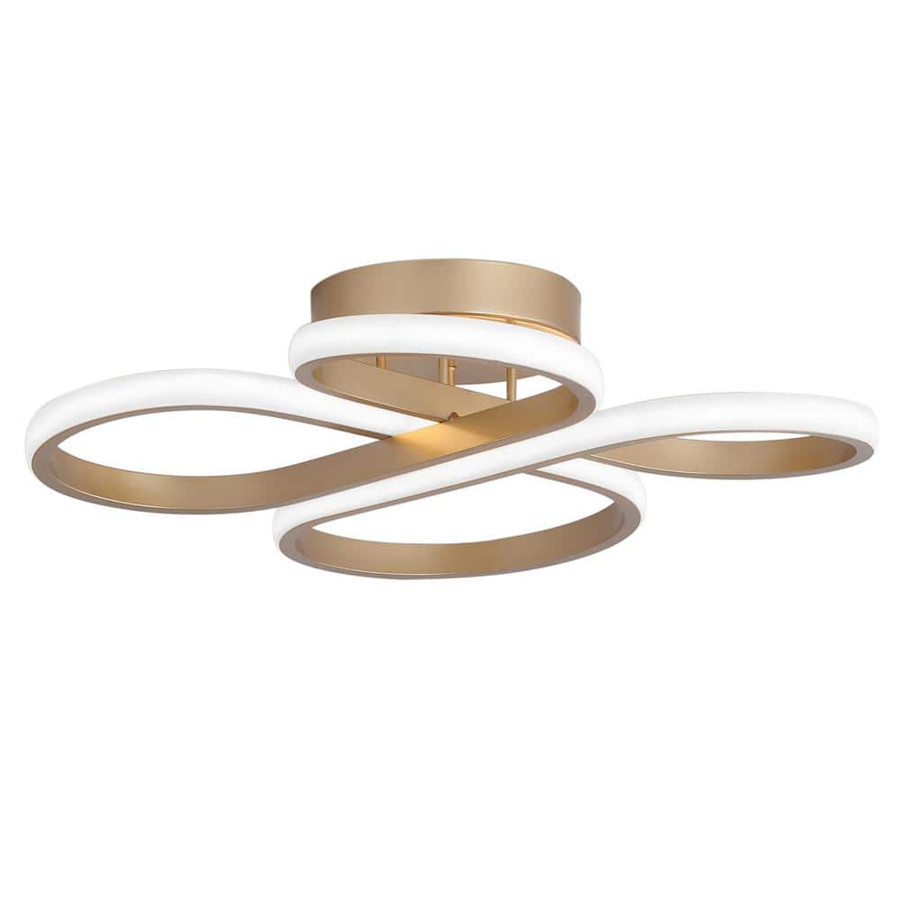 20.47 in. 1-Light Modern Linear Integrated LED Flush Mount Ceiling Lighting Fixtures - Hercitys