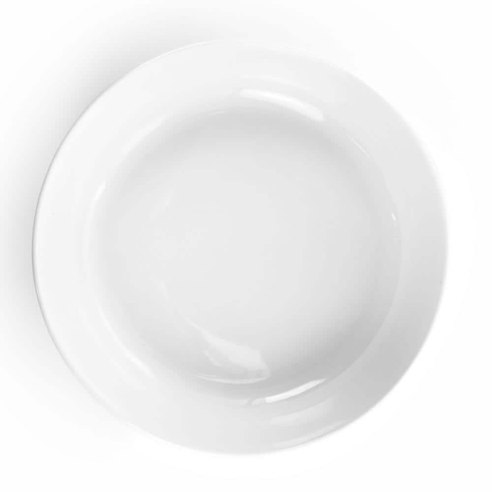 18-Piece Carey Round White Porcelain Dinnerware Set (Service for 4) - Hercitys