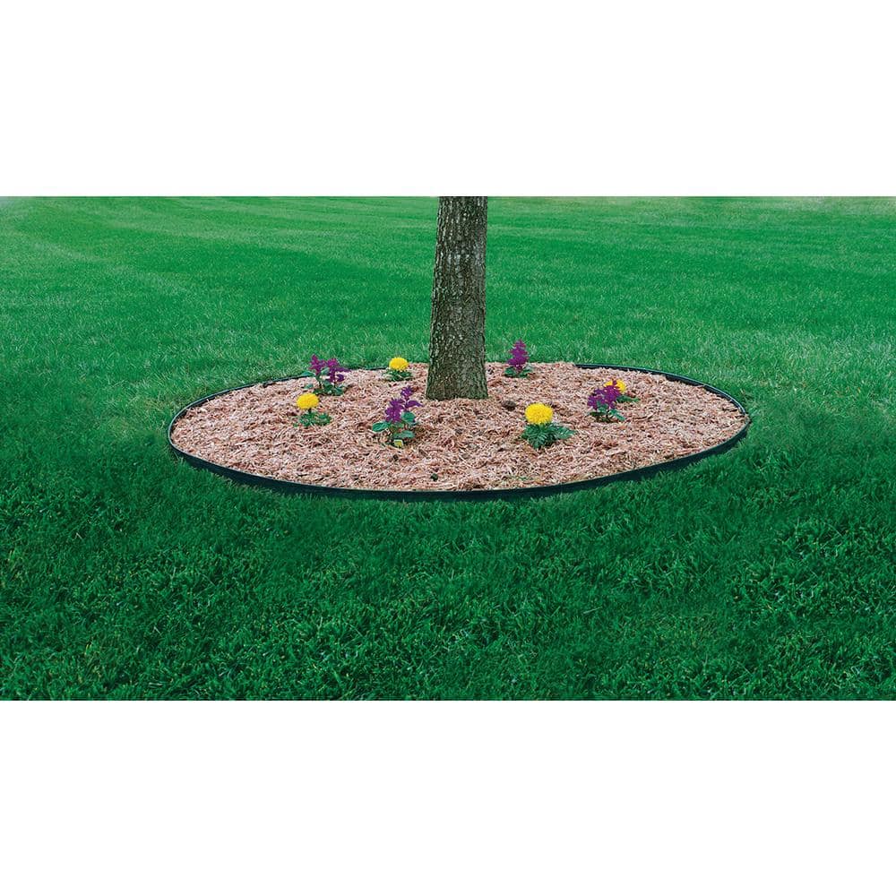 50 ft. L x 1.7 in. H Commercial Grade Brown Plastic No-Dig Edging Kit - Hercitys