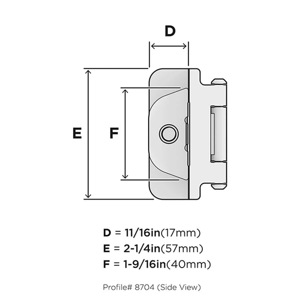 2-Pack Satin Nickel 1/2 in. Overlay Double Demountable Cabinet Hinges - Hercitys