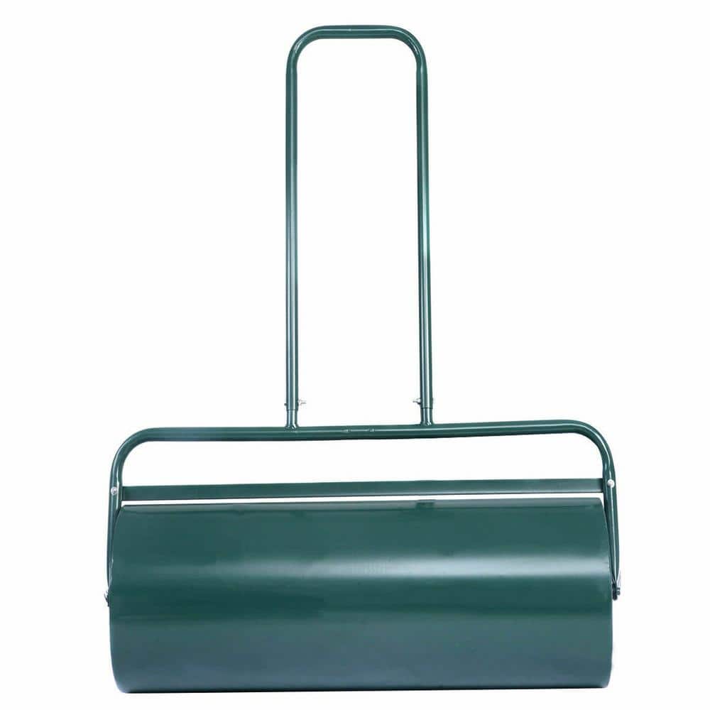 24 in. x 13 in. Tow Lawn Roller Water Filled Metal Push Roller - Hercitys