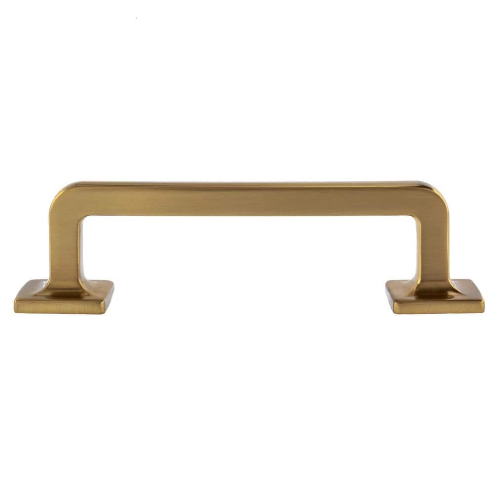 10-Pack Boise 3-1/2 in. (89 mm) Center-to-Center Traditional Satin Brass Bar Drawer Pull - Hercitys