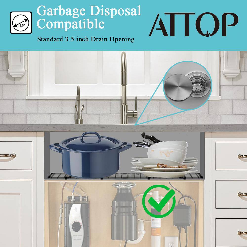 18-Gauge Stainless Steel 32 in. Single Bowl Undermount Kitchen Sink - Hercitys