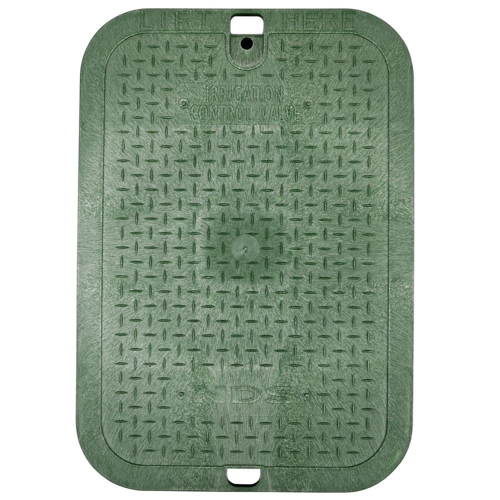 14 in. X 19 in. Rectangular Valve Box Extension and Cover, Black Extension, Green ICV Cover - Hercitys