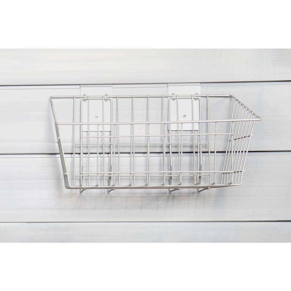 15 in. L x 11 in. W x 8 in. H Slatwall Medium Wire Basket (3-Pack) - Hercitys