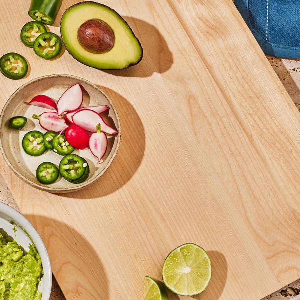 17 in. x 12 in. Rectangular Birch Wood Cutting Board - Hercitys