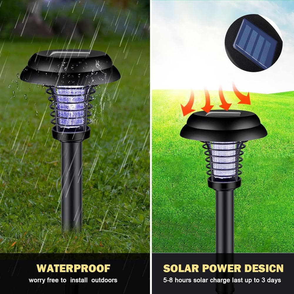 2-in-1 Electronic Indoor/Outdoor Mosquito Repellent Bug Zapper Waterproof Solar Mosquito Killer UV Fly Zapper (8-Pack) - Hercitys