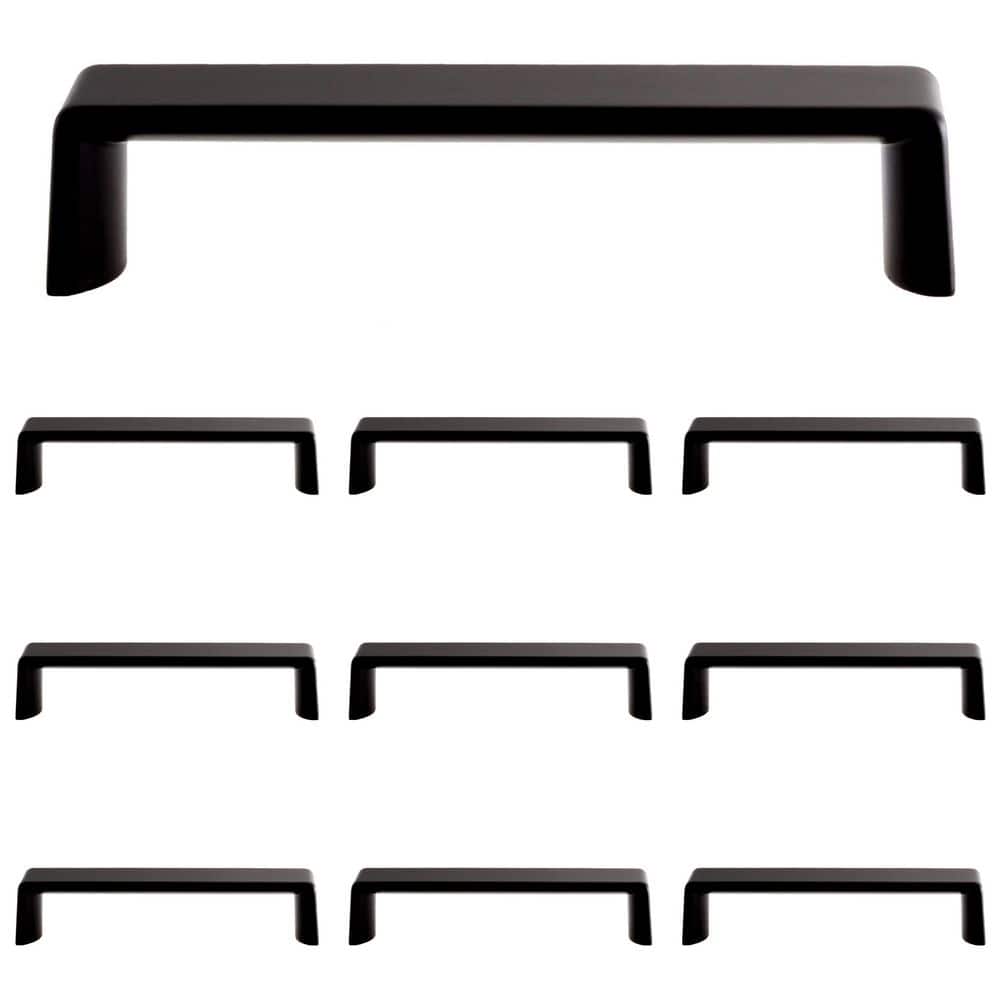 10-Pack Lancaster 3-3/4 in. (95 mm) Center-to-Center Modern Matte Black Bar Drawer Pull - Hercitys