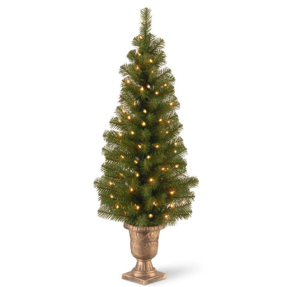 4 ft. Montclair Spruce Entrance Artificial Christmas Tree with Clear Lights - Hercitys