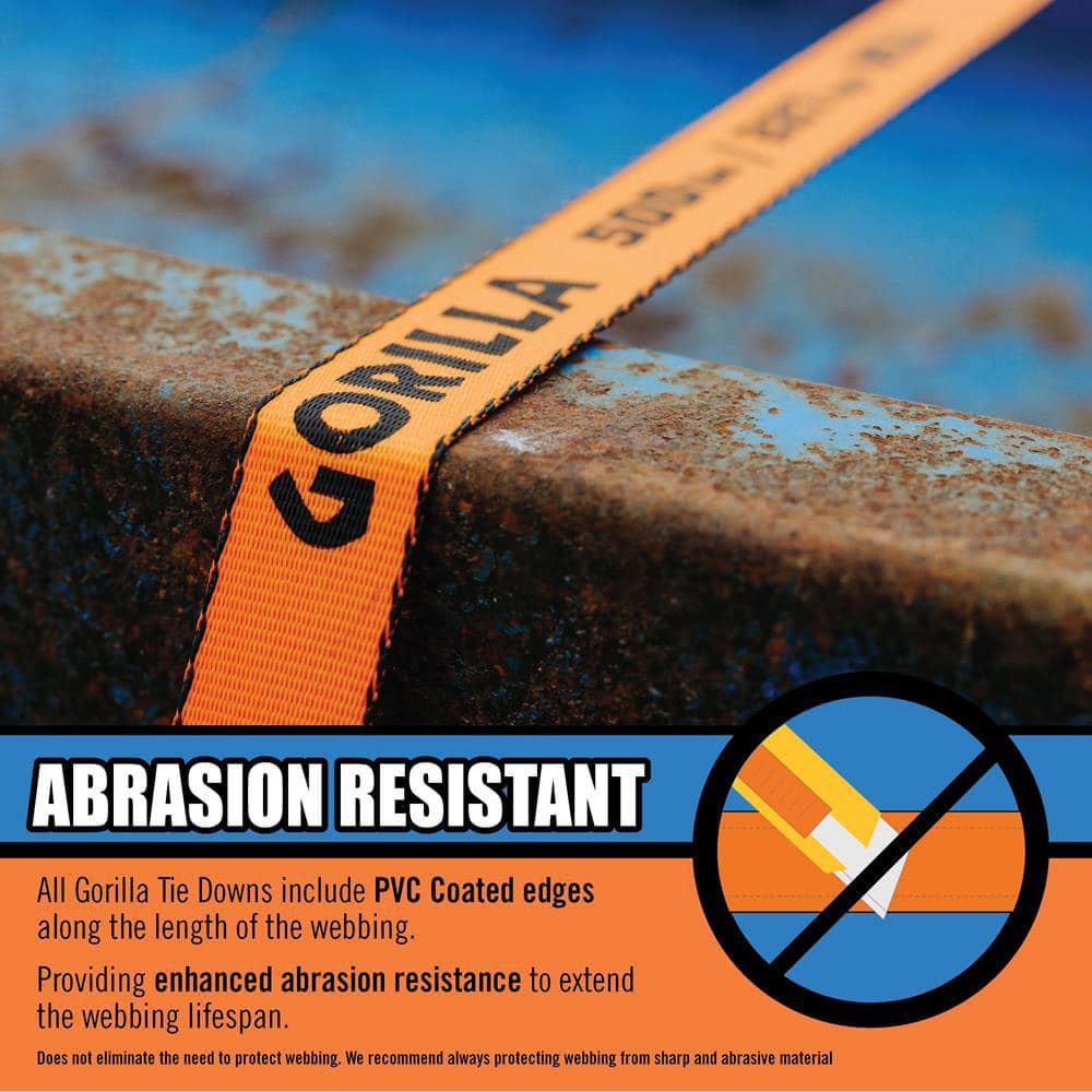 16 ft. x 1 in. Light Duty Tie Down Ratchet Strap (2-Pack) - Hercitys