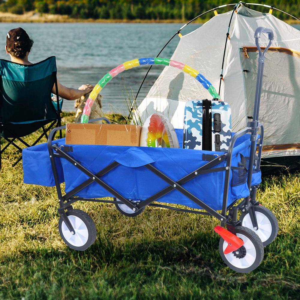 3 cu. ft. Fabric Garden Cart in Blue - Hercitys