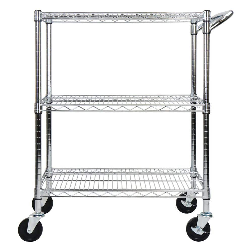 3-Tier Steel Heavy Duty All-Purpose Utility Cart - Hercitys