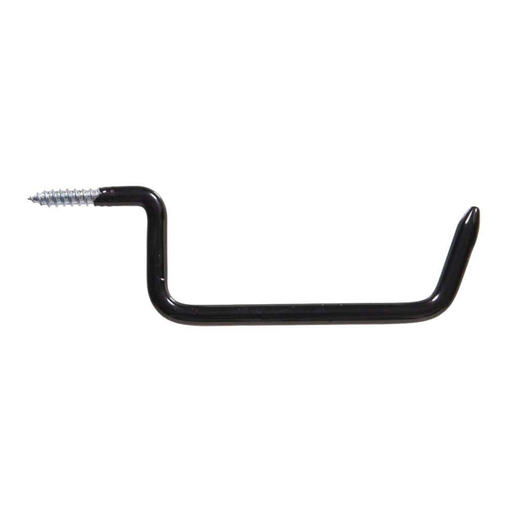 4 in. Ladder Hook in Black Vinyl Coated (20-Pack) - Hercitys