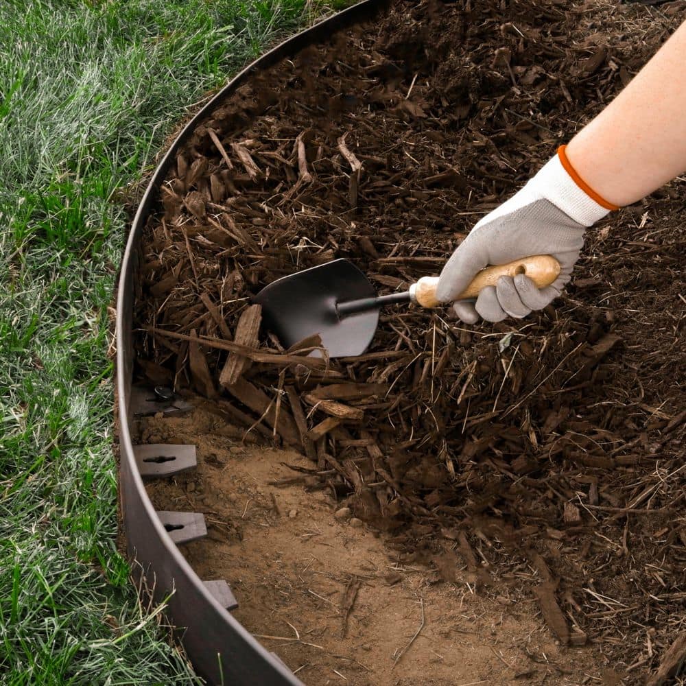 40 ft. L x 2.5 in. W x 4 in. H High Wall Black Plastic No-Dig Landscape Edging - Hercitys