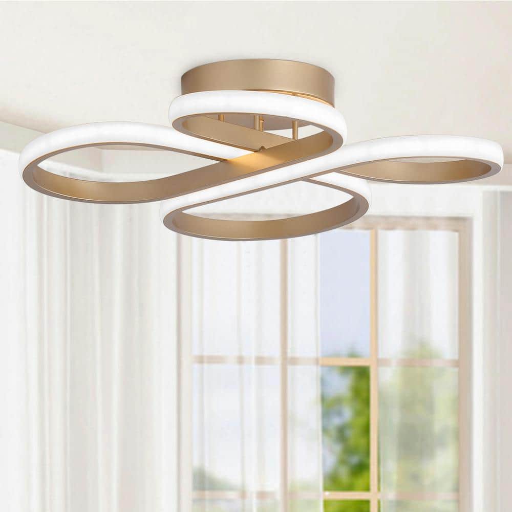 20.47 in. 1-Light Modern Linear Integrated LED Flush Mount Ceiling Lighting Fixtures - Hercitys