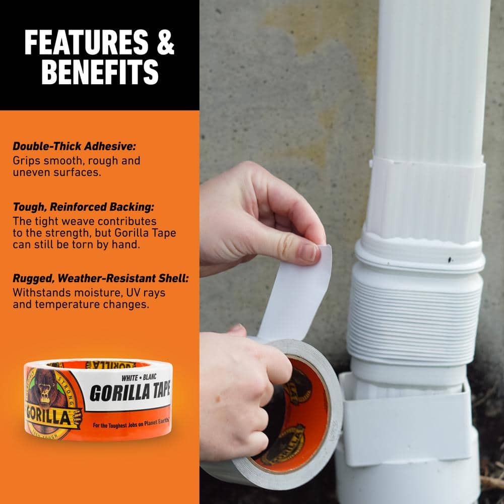 10 yd White Duct Tape - Hercitys