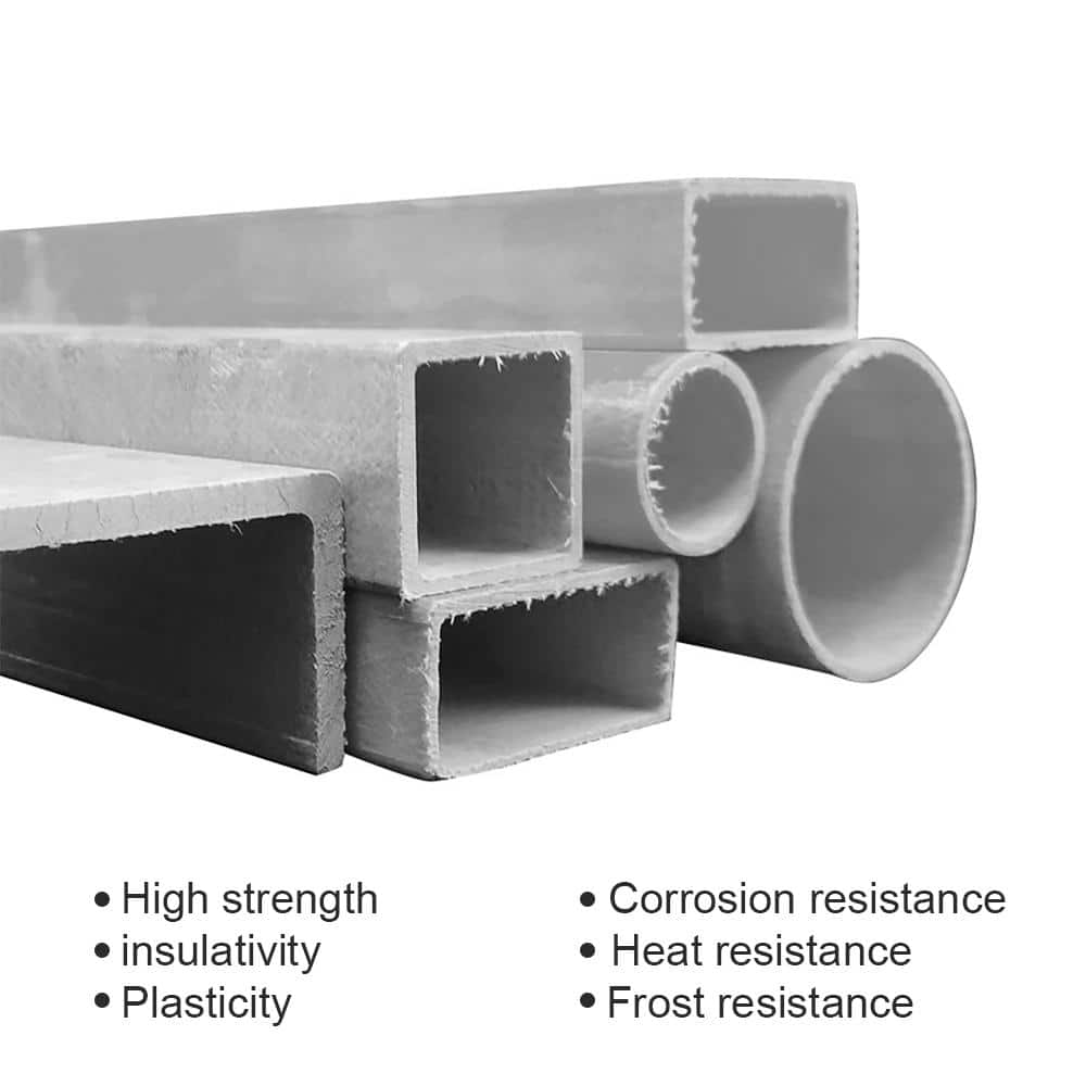 48 in. x 3.7 in. x 1.8 in. FRP Square Tube - Hercitys