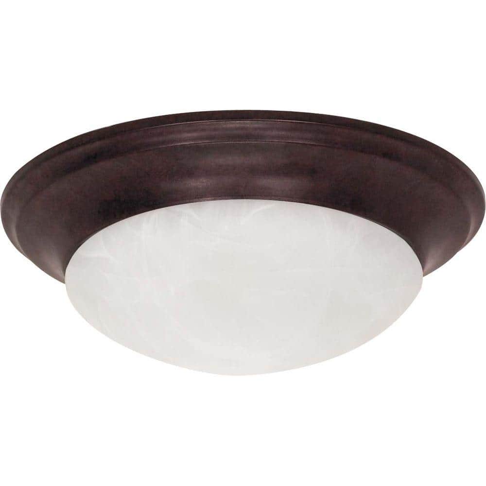 1-Light Ceiling Old Bronze Incandescent Flush Mount - Hercitys