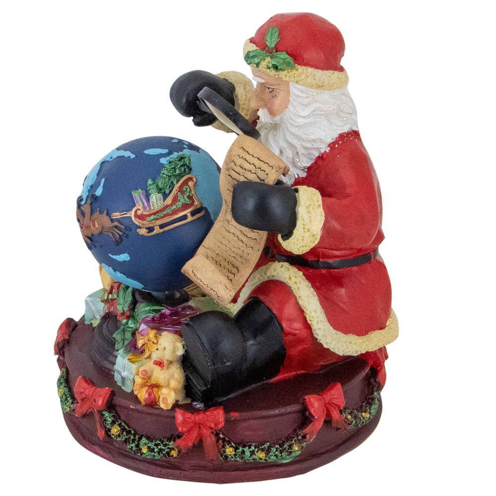 5 .7 5 ” Musical Santa Claus Checking His List Christmas Figure - Hercitys