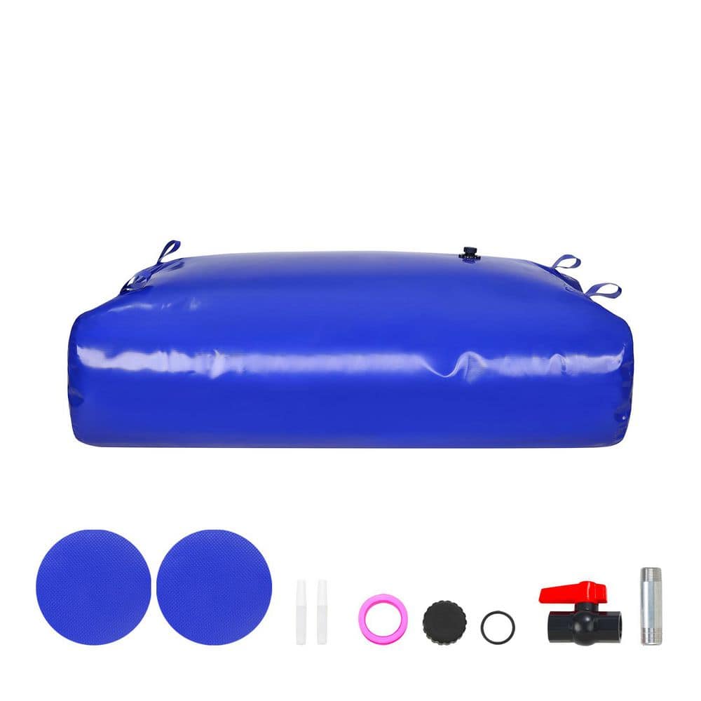540 L/142.7Gal. Water Storage Bladder RV Water Tank, 1000D Blue PVC Collapsible Water Storage Containers, Large Capacity - Hercitys