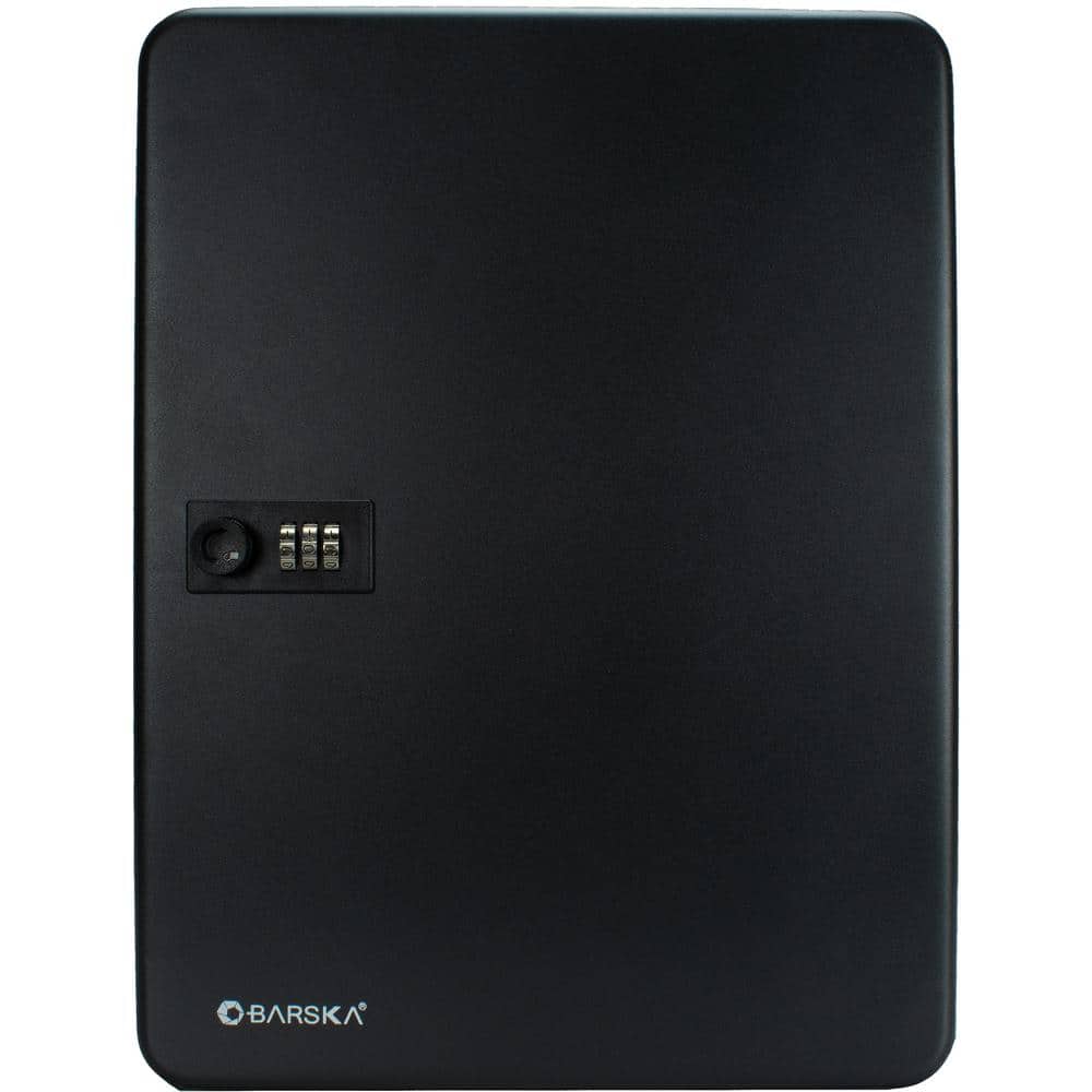 48 Keys Adjustable Key Lock Box with Combination Lock, Black CB13606 - Hercitys