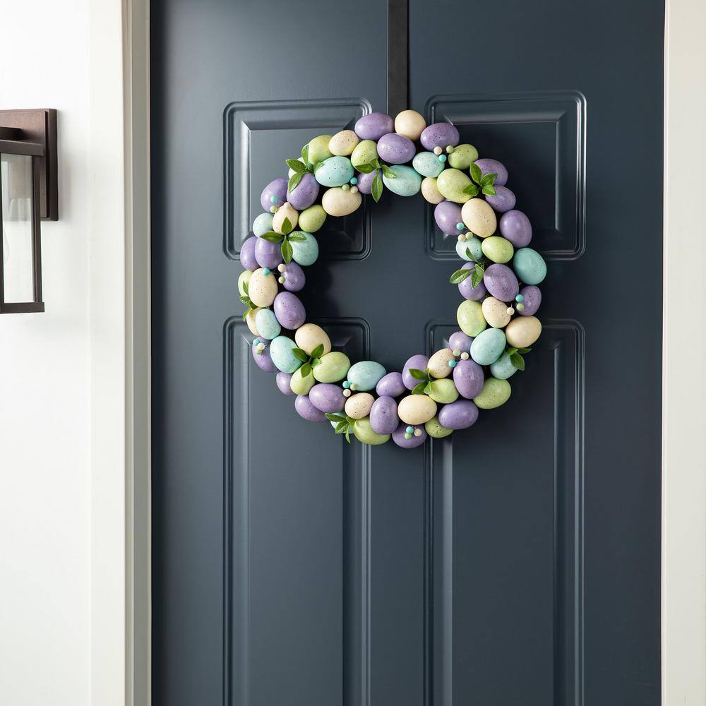 18 in. D Easter Purple Hue Eggs Wreath - Hercitys