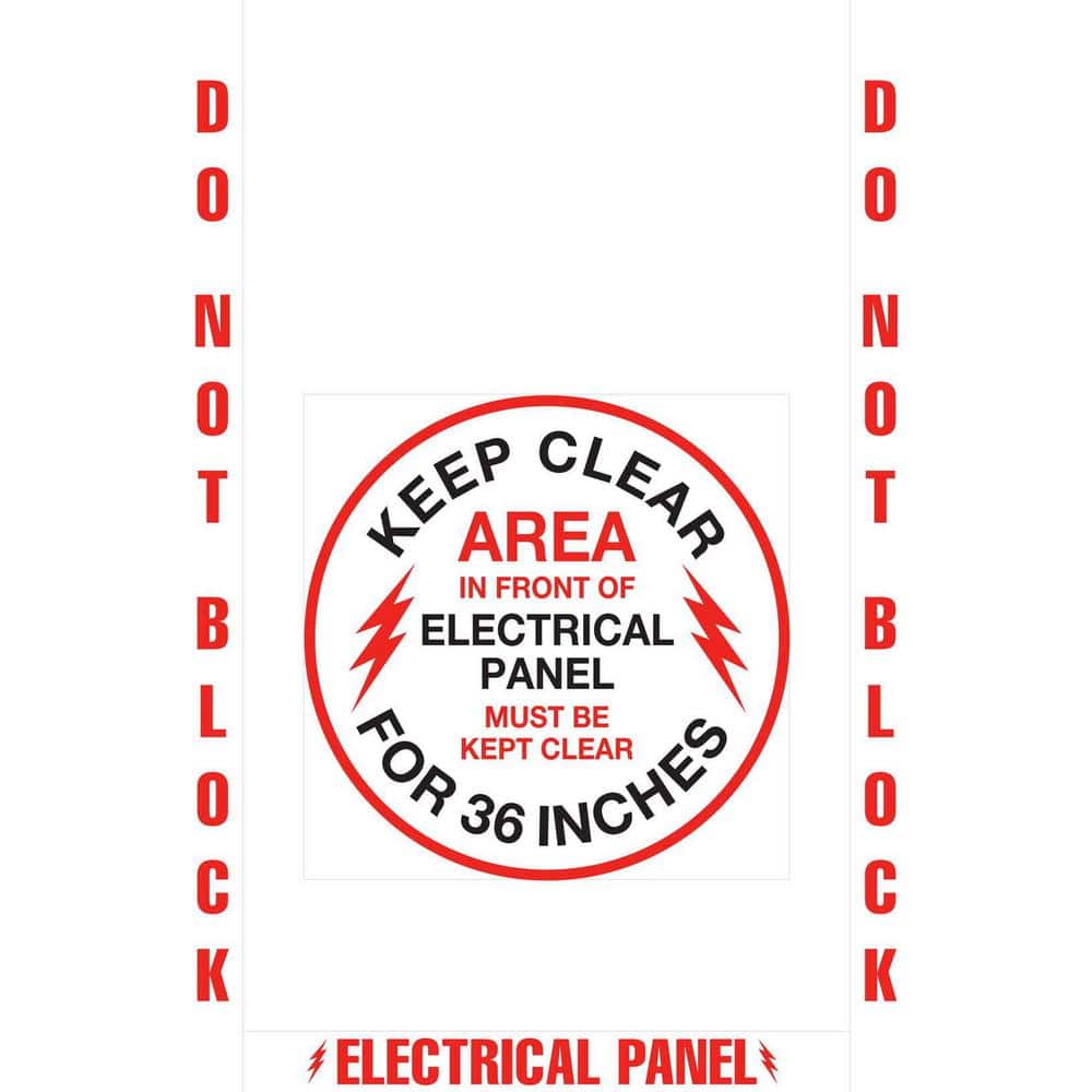18 in. Electrical Panel Floor Sign Kit - Hercitys