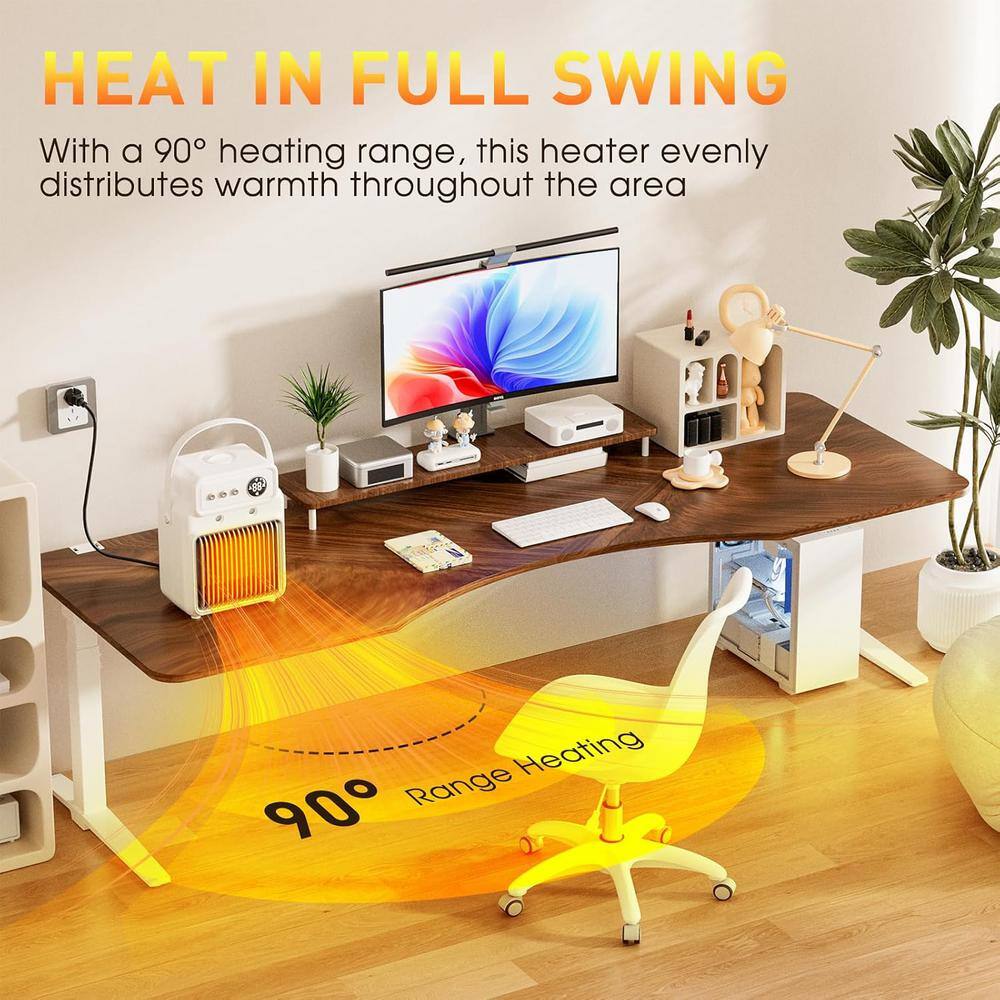 1500-Watt Portable Convection Electric Space Heater – 3-in 1 Fan with Humidifier, Timer and Digital Display - Hercitys