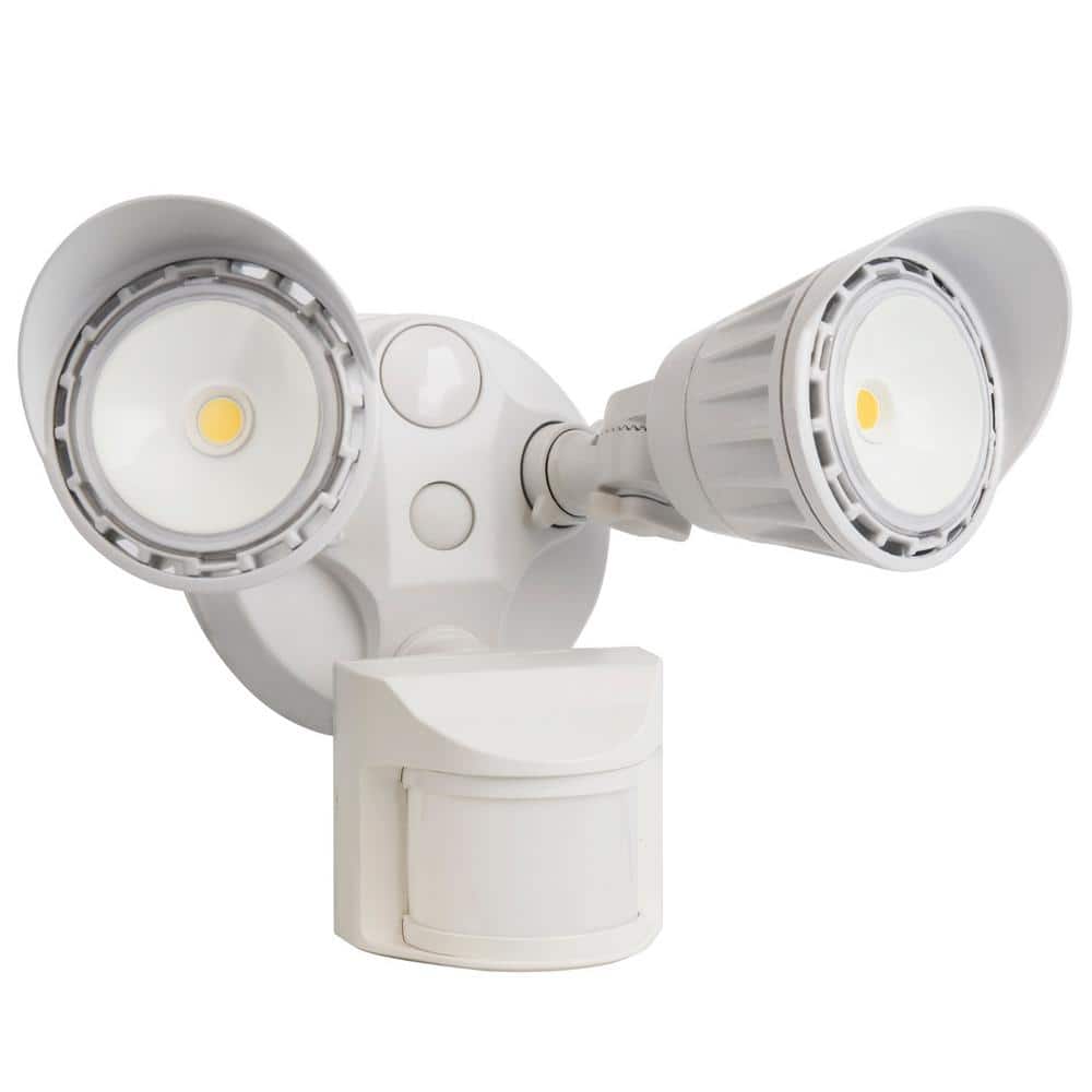 20-Watt White Motion Activated Outdoor Integrated LED Area Light with Dusk to Dawn 5000K Daylight - Hercitys