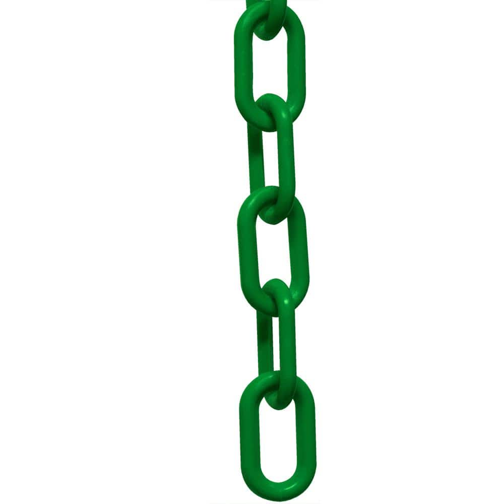 2 in. x 100 ft. Heavy-Duty Plastic Chain in Green - Hercitys