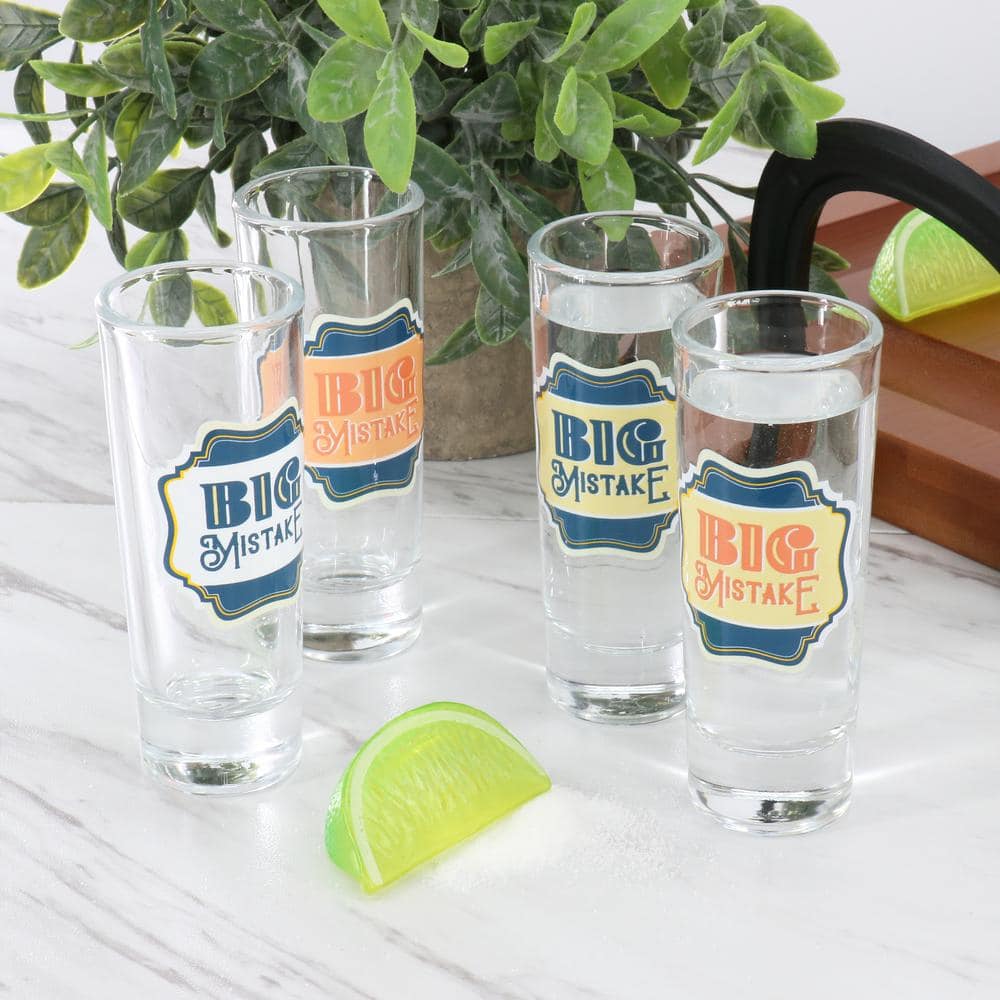 4 -Piece 2.2 oz. Shot Glass Set in Blue - Hercitys